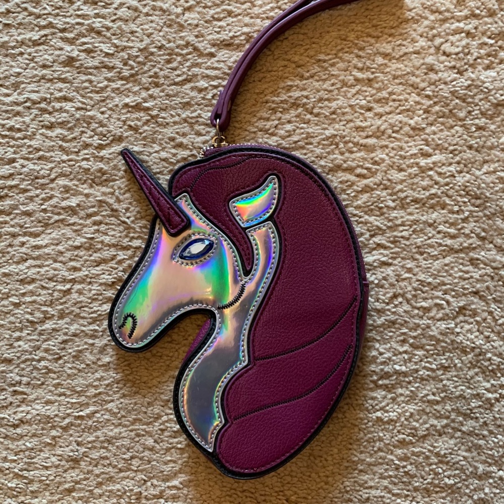 Charming Charlie unicorn wristlet